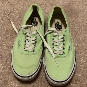 Vans Light Green Sneakers. Size 9